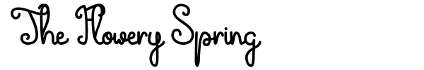 The Flowery Spring font preview